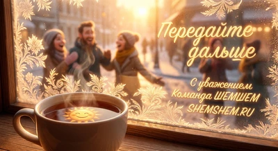 Солнечный блик-улыбка в чашке на фоне утреннего окна