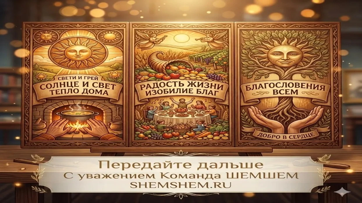 Солнце, изобилие, семейную радость и благословение