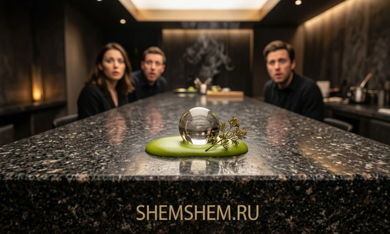Ироничный взгляд на молекулярную кухню и крошечные порции в дорогом ресторане
