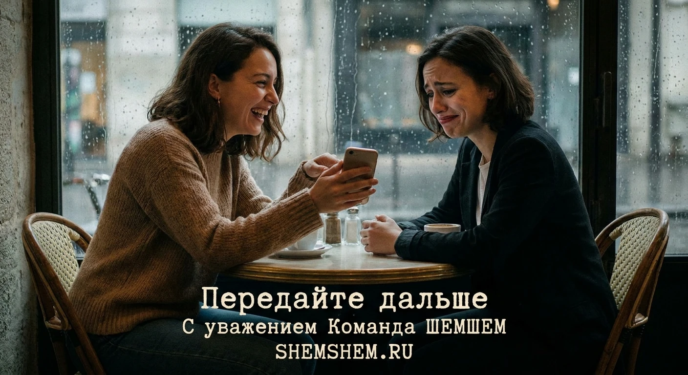 Натянутая улыбка при разговоре с подругой в кафе