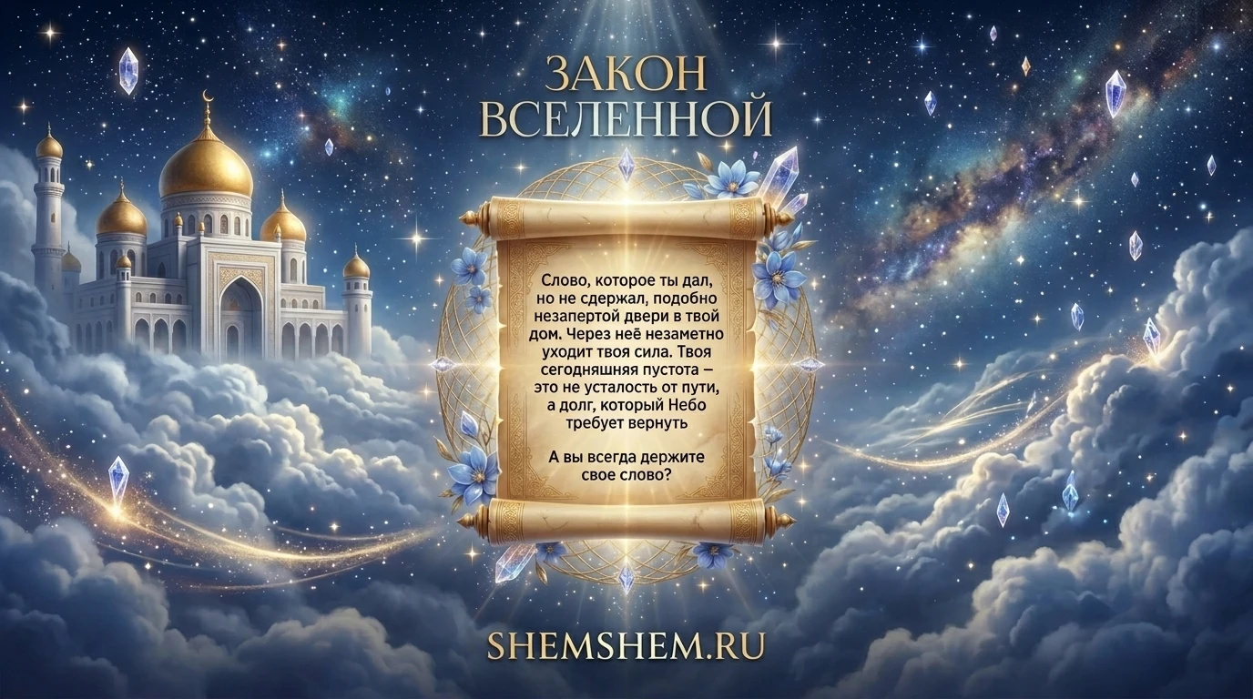 Красочная открытка о невыполненных обещаниях