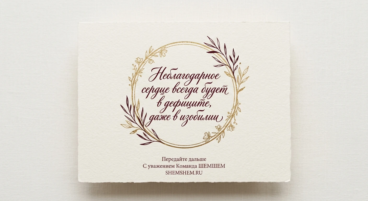 Открытка о неблагодарном сердце