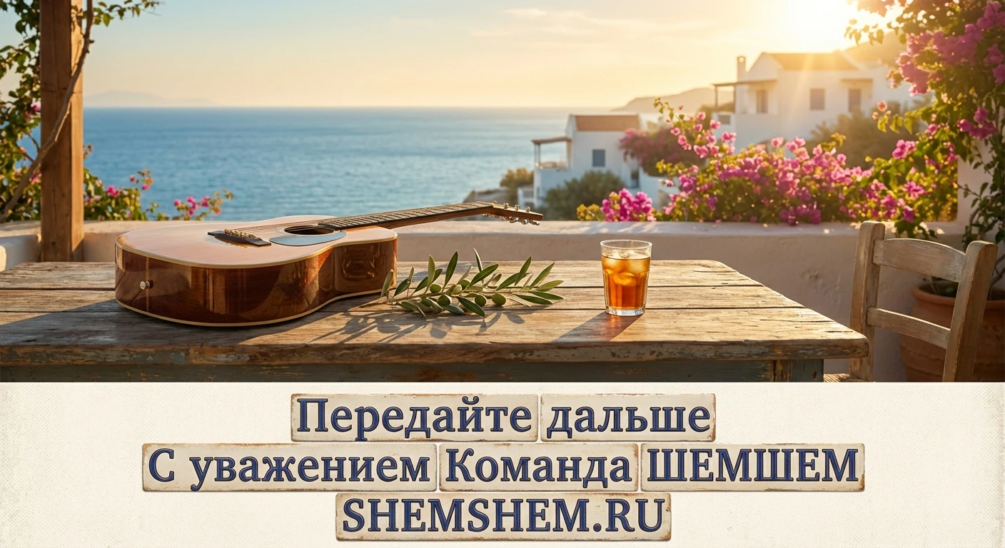 Гитара на солнечной террасе у Средиземного моря
