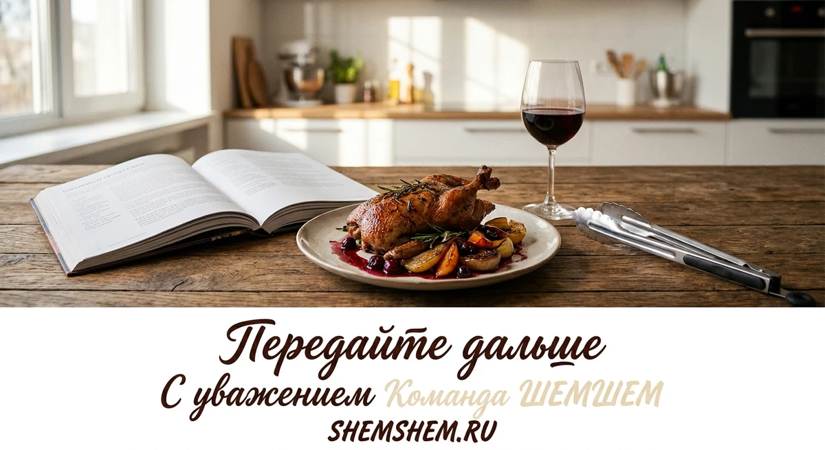 Блюдо высокой кухни и поварские аксессуары в стиле рецептов Алексея Зимина