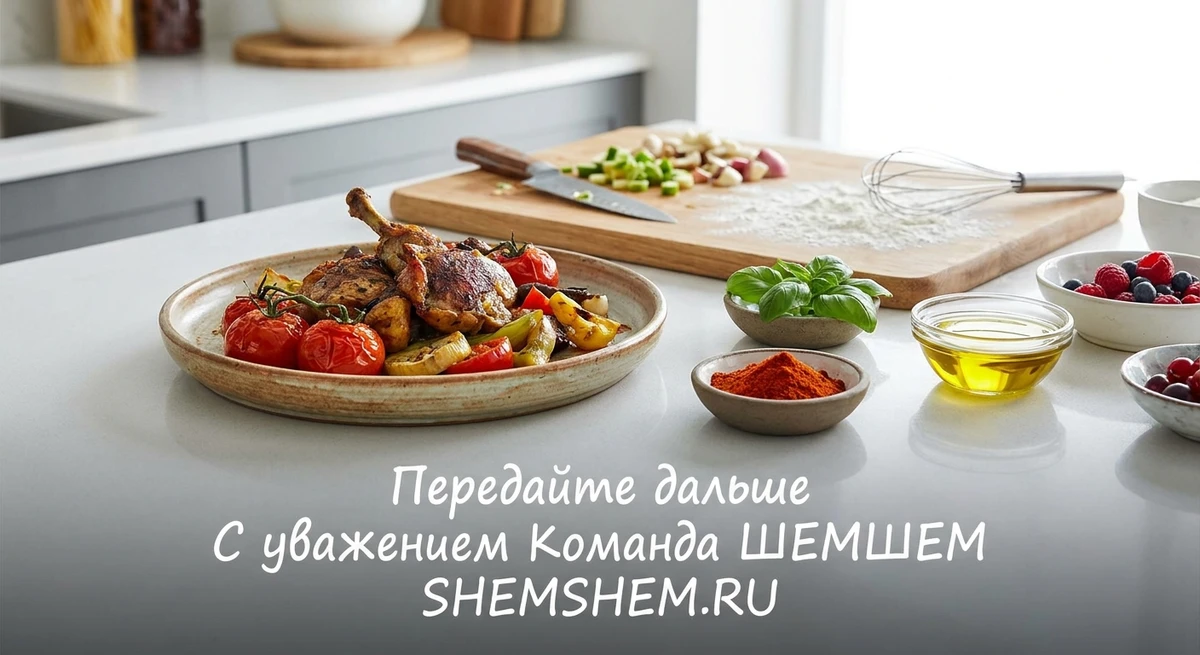 Разнообразные блюда и ингредиенты в процессе приготовления