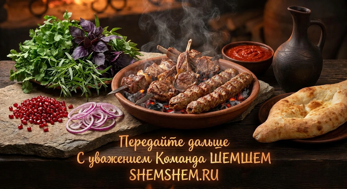 Традиционные мясные блюда с зеленью и лавашем в стиле «Кухни с акцентом»