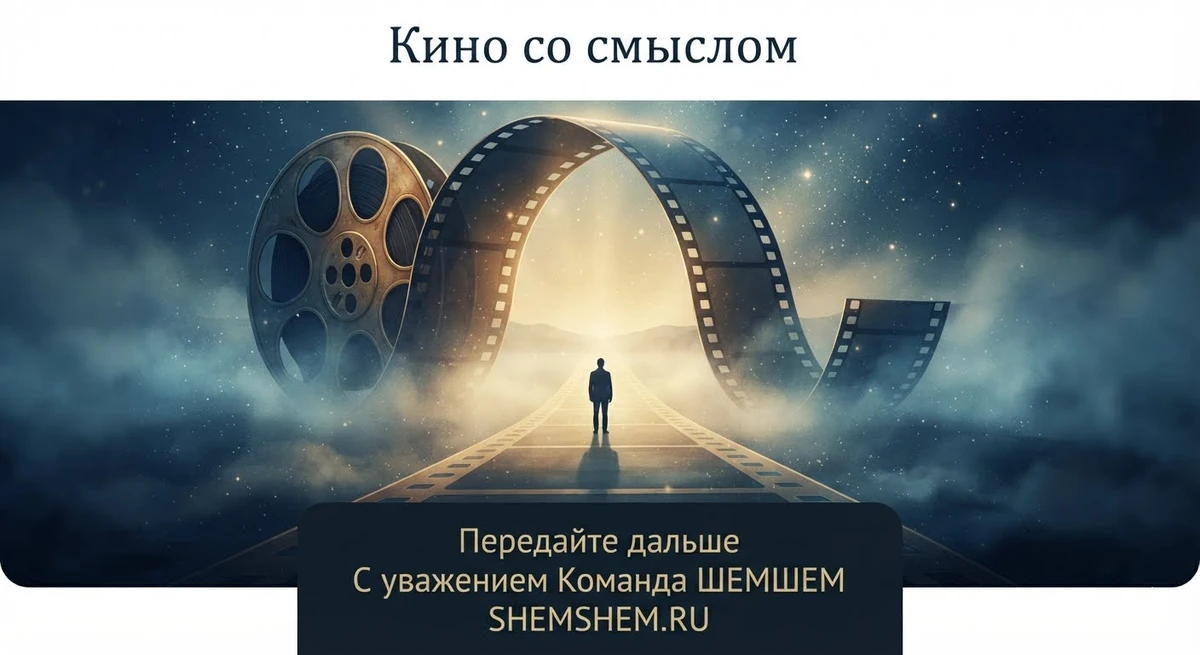 Атмосферный старый кинопроектор в лучах теплого света, символизирующий осознанный просмотр и глубокое кино со смыслом на сайте ШЕМШЕМ