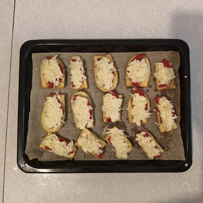 Кабачки с шапочками в противне