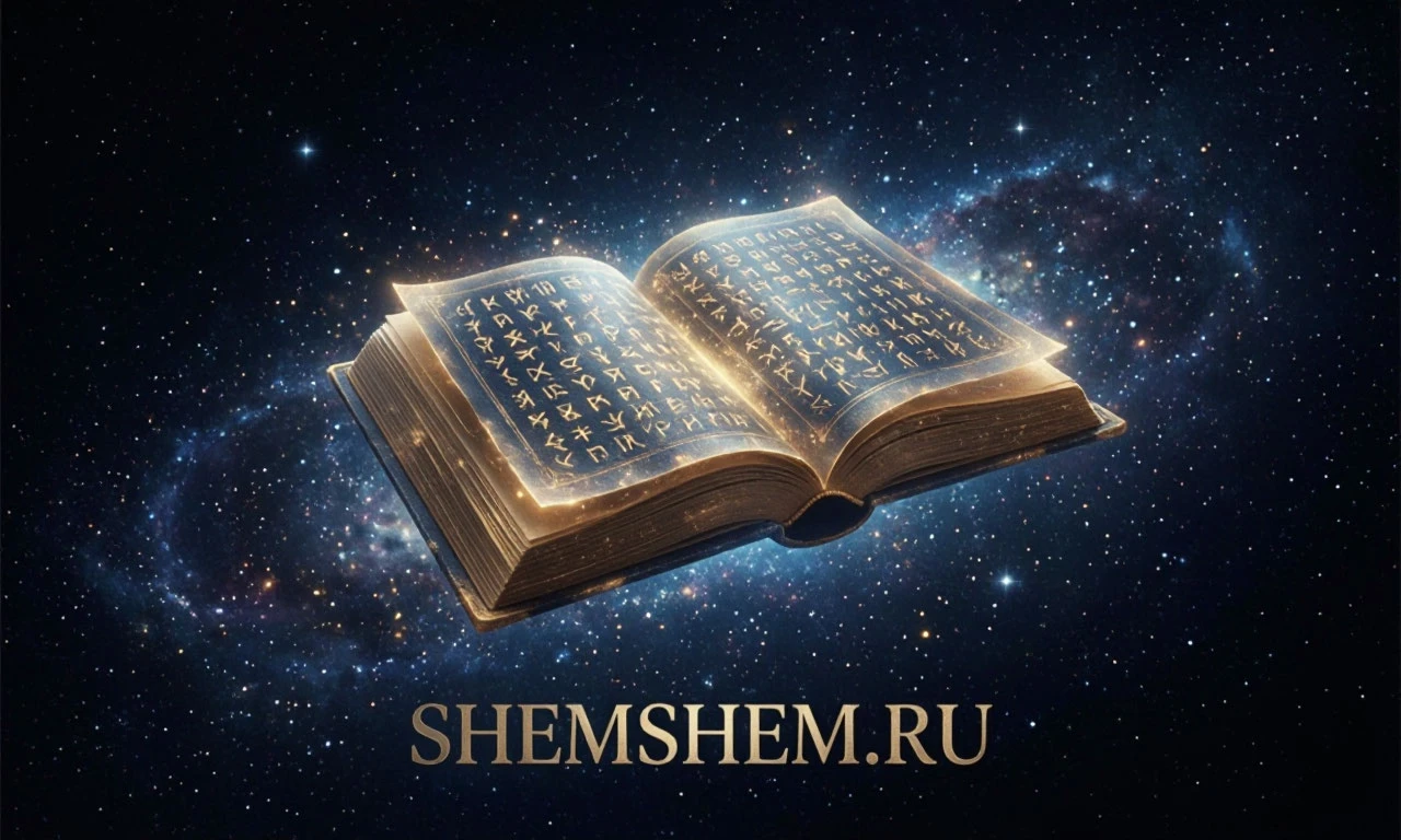 Космическое пространство с открытой книгой мудрости 