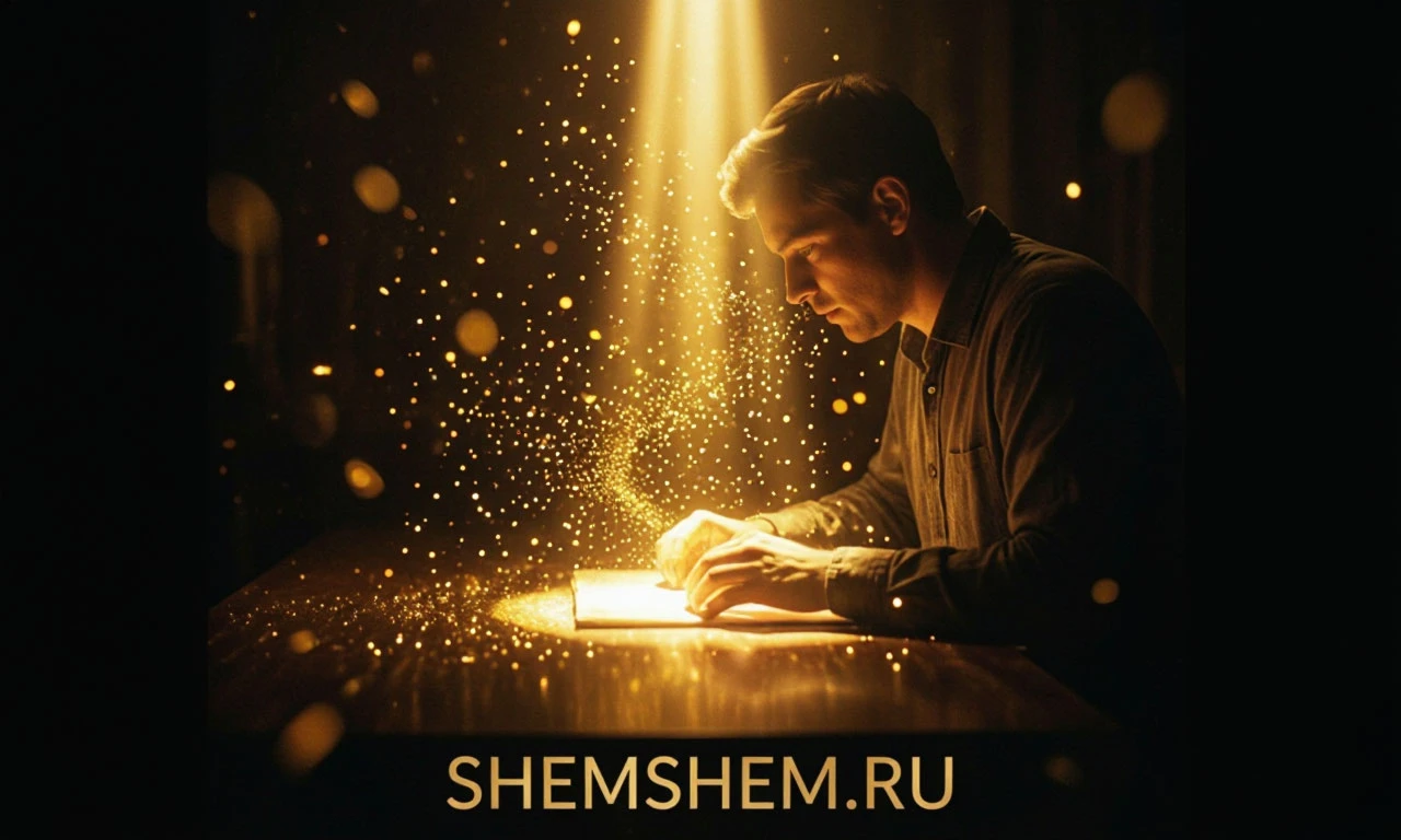 Человек находит свое призвание, символизируемое золотым сиянием