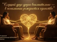 Светящаяся золотая нить соединяет двух собеседников в тишине