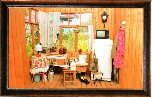 Открытка: Интерьер - "Терраса загородного садового домика"