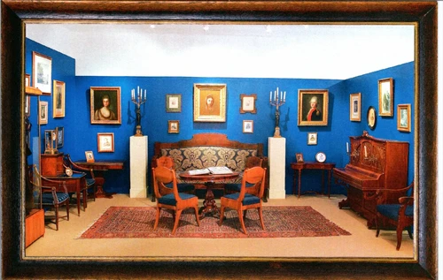 Открытка: "Гостиная в городской дворянской усадьбе"