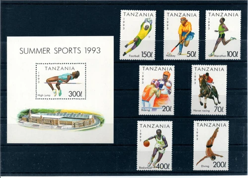 Серия марок Танзании «Summer Sports 1993»