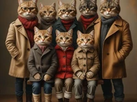 Модные коты: семейный портрет