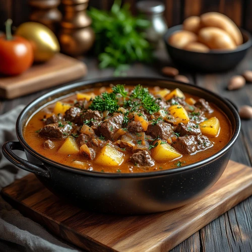 Мясное блюдо с картофелем