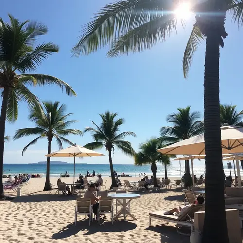 Солнечный берег с пальмами