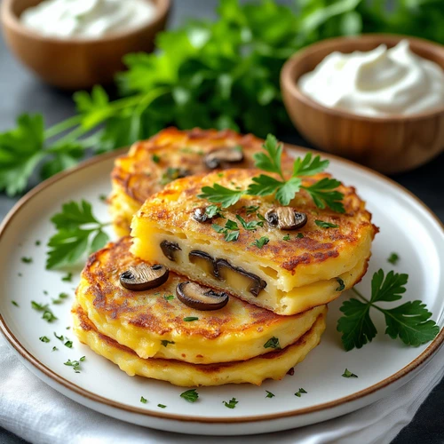 Блюдо из свежих грибов и картофеля