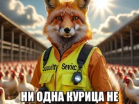 Лиса-охранник птицефабрики
