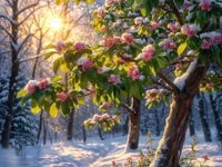 Цветочные деревья зимой