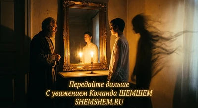 Человек перед зеркалом и свечой, выбирающий свет вместо тени страха