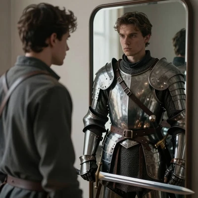 Человек перед зеркалом. Серия Человек и Зеркало.