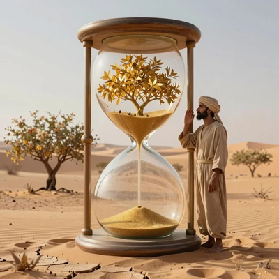 Песочные часы с засыхающим деревом: притча ШемШем о губительной спешке