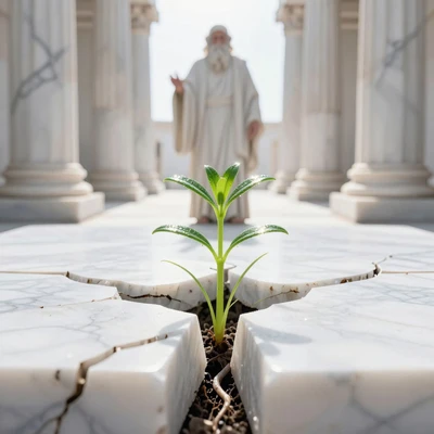 Росток сквозь мрамор: притча ШемШем о силе перемен и жизни.