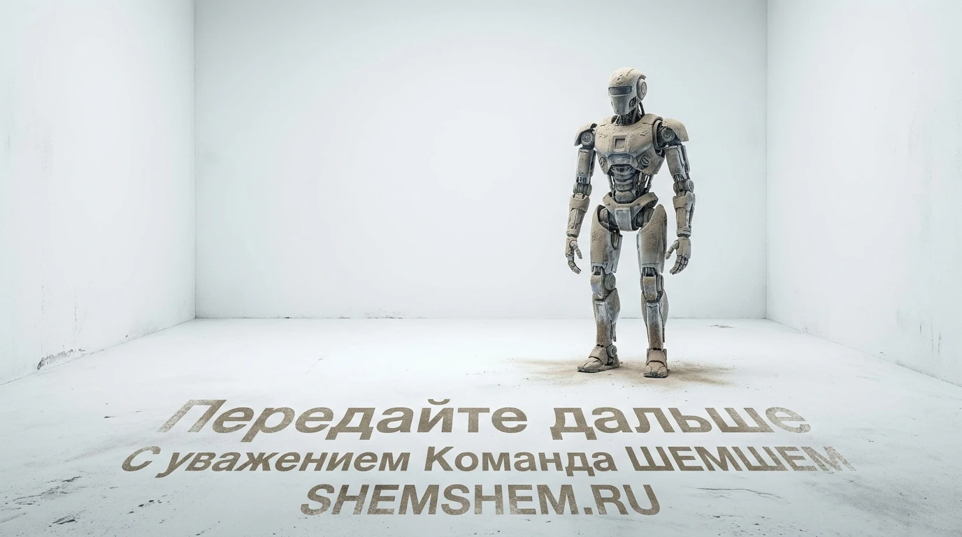 Робот в пустой комнате как символ застоя