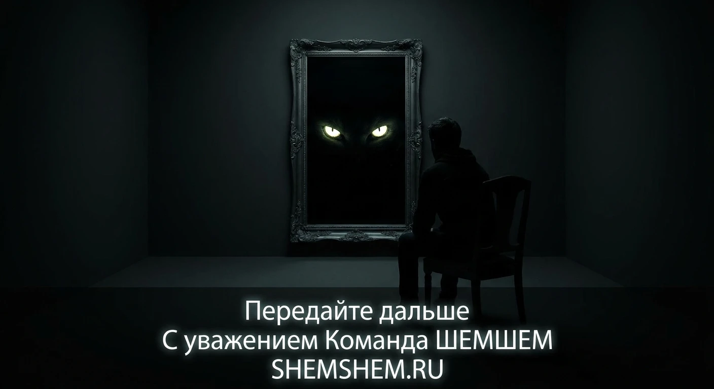 Отражение пристальных глаз в зеркале