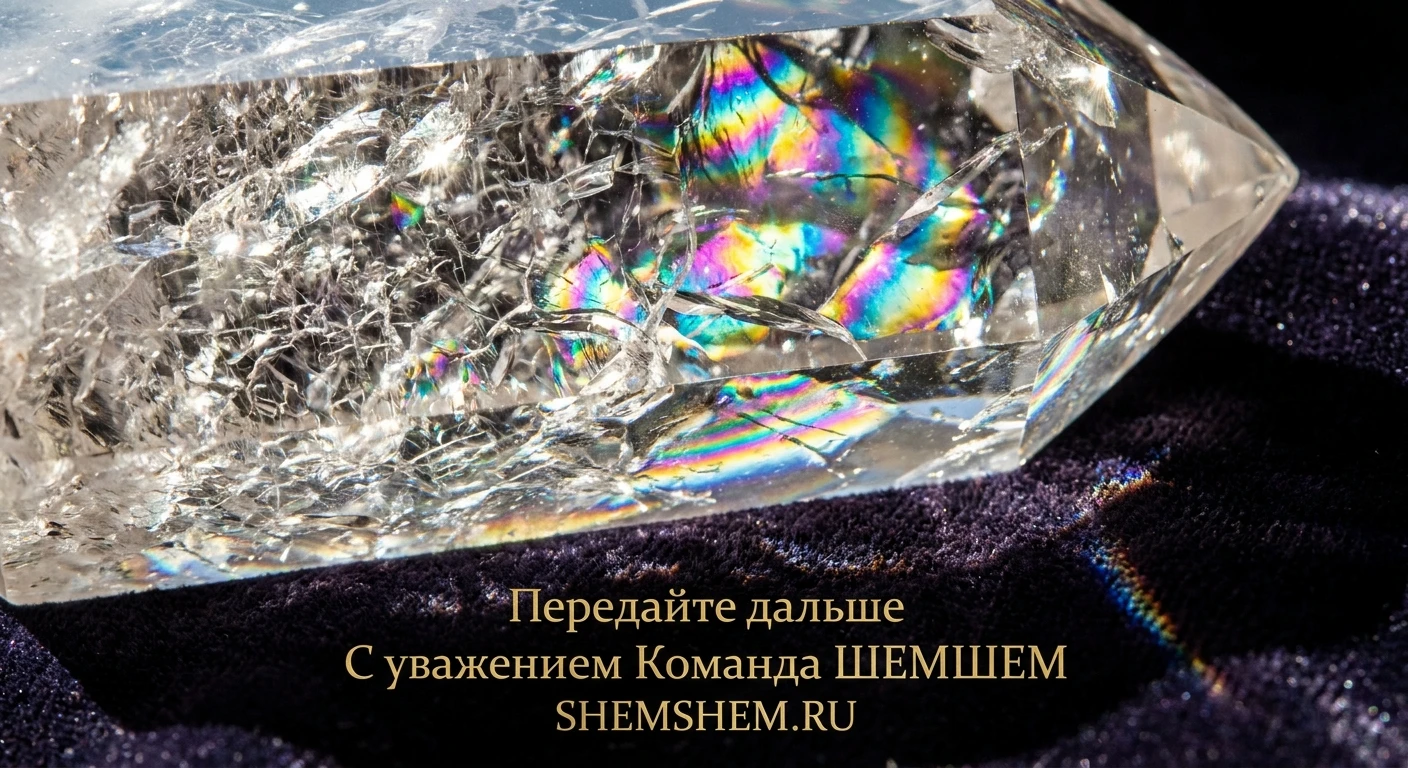 Сияющий кристалл с трещинами внутри