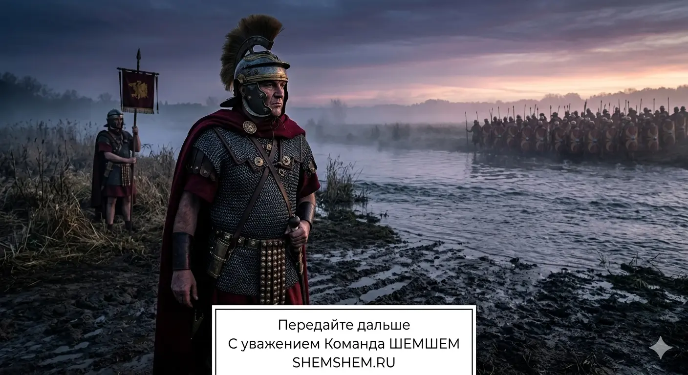 Иллюстрация: История фразы «Перейти Рубикон»: почему одно историческое решение меняет всё навсегда
