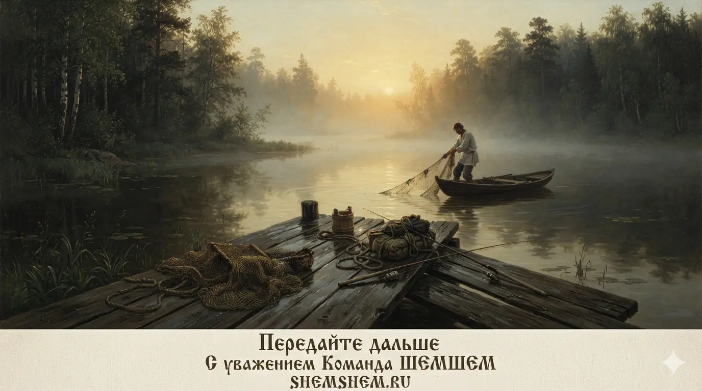Иллюстрация: Русская народная мудрость гласит: «Без труда не выловишь и рыбку из пруда»