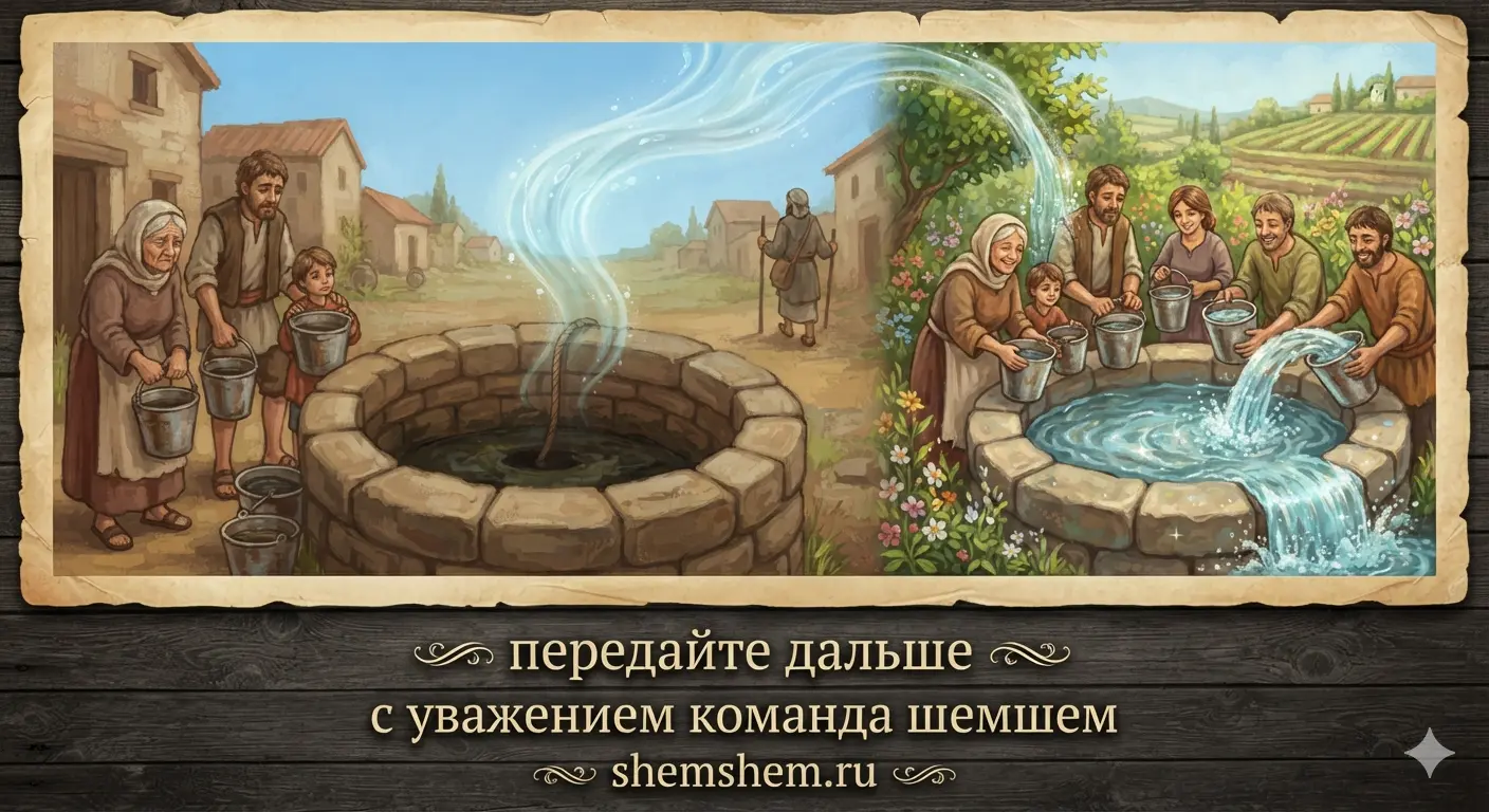 Иллюстрация: Притча о колодце, который боялся опустеть: о страхе потерь и жадности