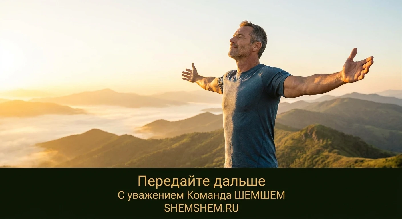 Атлетичный мужчина на фоне горного рассвета как символ здоровья и силы
