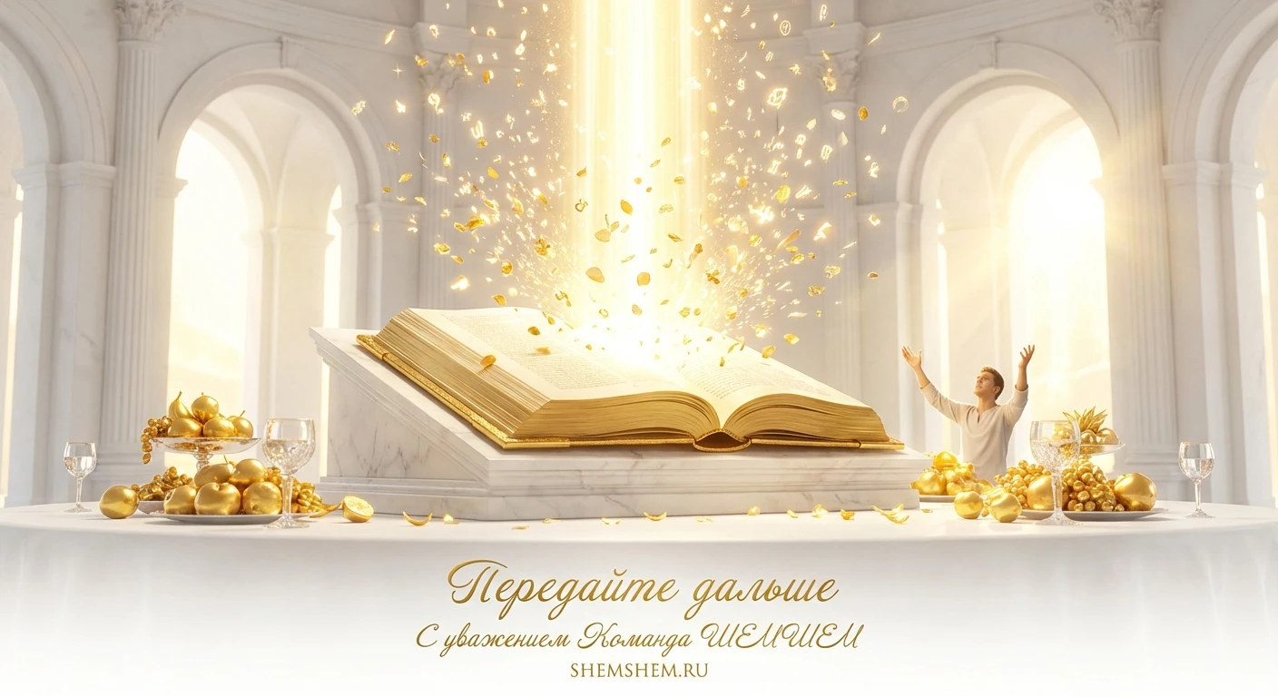 Сияющая книга мудрости в светлом храме